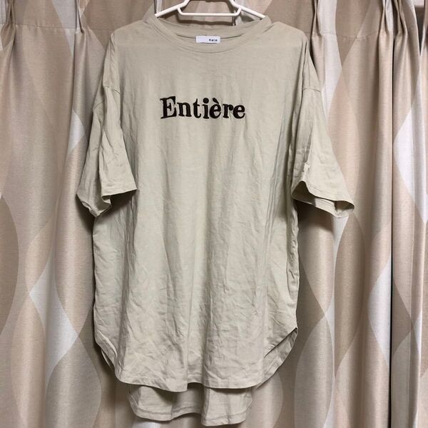 【売り切りたいので最終値下げ!】しまむら Helm Tシャツ カットソー ワンポイントロゴ クルーネック ラウンドテール Lサイズ