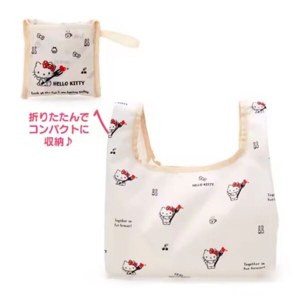 ハローキティ エコバッグ ⑥ サンリオ 26×30cm 折り畳み キティちゃん