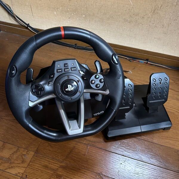 ※ジャンク HORI レーシングホイール エイペックス/ハンコン PS4 PS3 グランツーリスモ7 ハンドルコントローラー