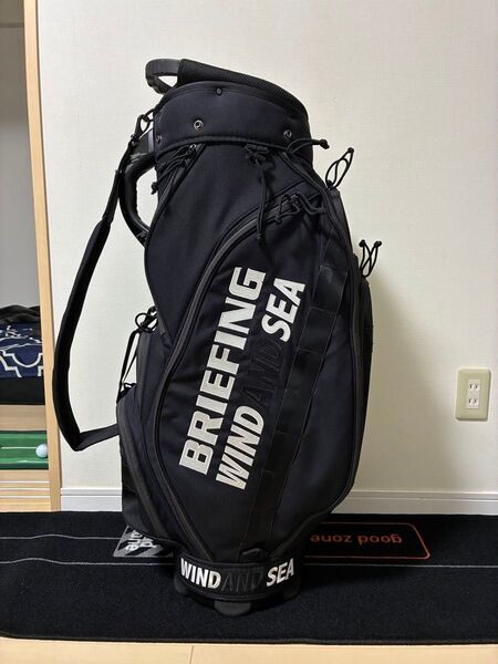 BRIEFING WIND AND SEA コラボ キャディバッグ CR-5 カート式 中古 ブリーフィング ウィンダンシー