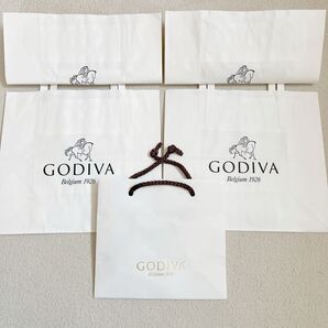 GODIVA ショッパー 紙袋 大小サイズ 合計5枚セット まとめ売り ゴディバ