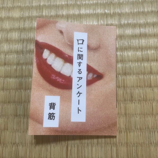 口に関するアンケート 背筋/〔著〕