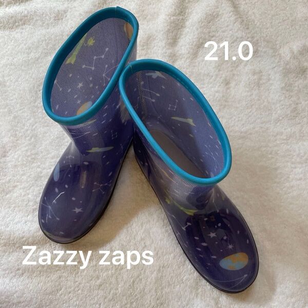 ザジーザップス【Zazzy zaps】レインシューズ/21.0 長靴 コスモ ネイビー 男の子 キッズ 靴