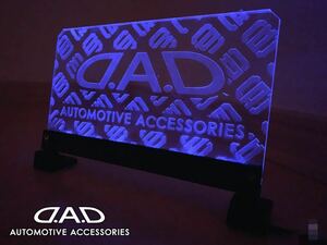  limited goods D.A.D Garcon DAD monogram GARSON acrylic fiber plate LED blue car VIP