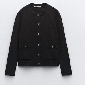 カーディガン ザラ ZARA ゴールドボタンニット ニット ニット
