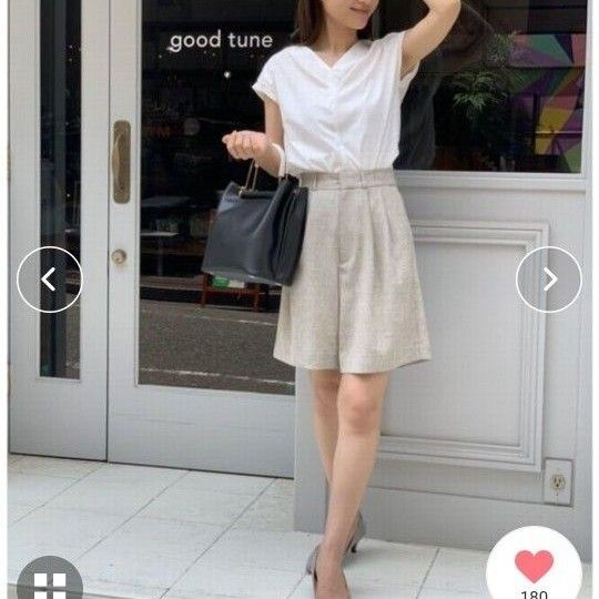 Tonal トーナル フェイクリネンキュロットパンツ ショートパンツ