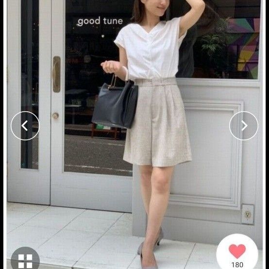 Tonal トーナル フェイクリネンキュロットパンツ ショートパンツ