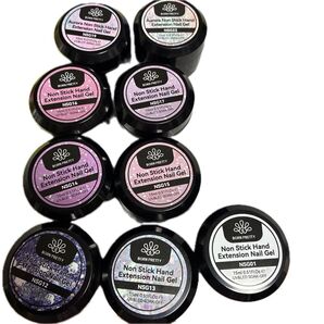 BORN PRETTY Non Stick Hand Extension Nail Gel 9個セット ラメカラー8色、クリア