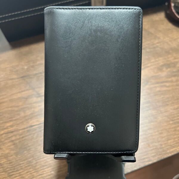 MONTBLANC モンブラン 2つ折り カードケース 名刺入れ レザー 黒 ブラック
