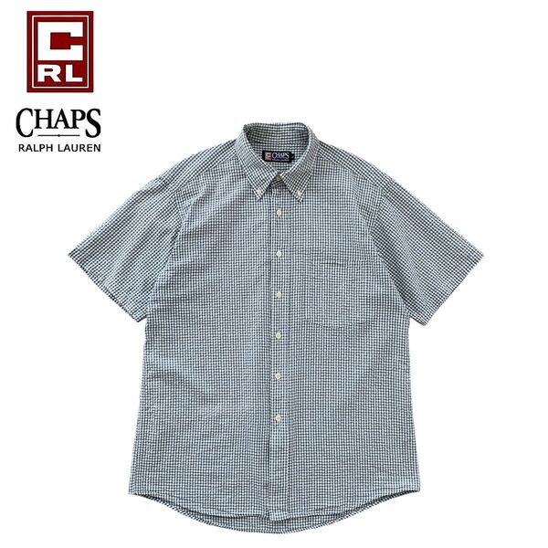 CHAPS RALPH LAUREN チャップス ラルフローレン シアサッカー ギンガムチェック コットン BDシャツ 半袖