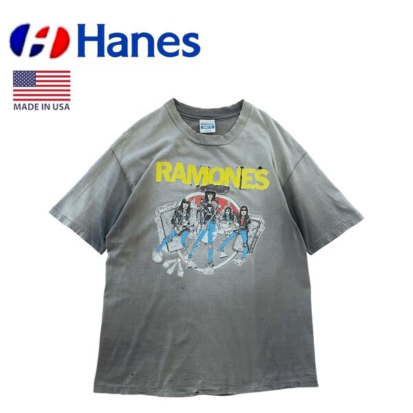 Hanes ヘインズ USA製 80s RAMONES ラモーンズ1988 Tシャツ バンド