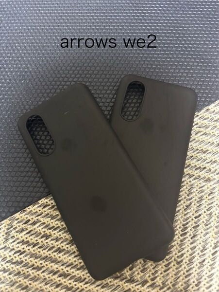 【訳あり】arrows We2 ケース カバー ブラック スマホケース ソフトケース マッドな質感