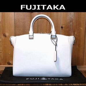 FUJITAKA レザートートバッグ ホワイト