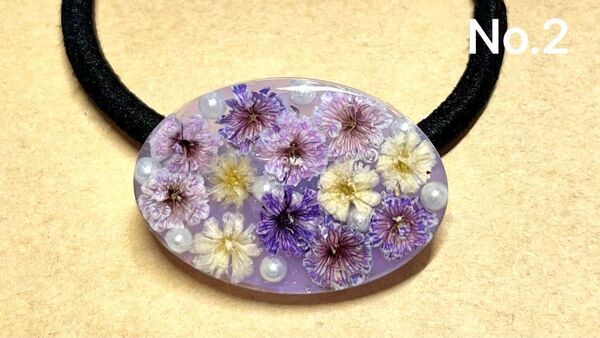 レジン ヘアゴム ハンドメイド