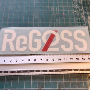 ホロライブ ReGLOSSロゴレプリカ カッティングステッカー 白赤15センチ