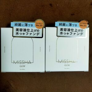 2個 ミシャ グロウクッション NO.23 クッションライトタイプ ファンデーション SPF40 韓国コスメ MISSHA