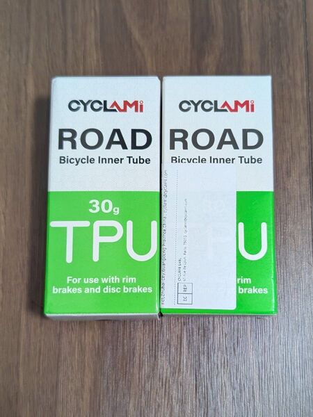 新品 CYCLAMI TPUチューブ 30g 2本セット 700x18~32c バルブ長45mm