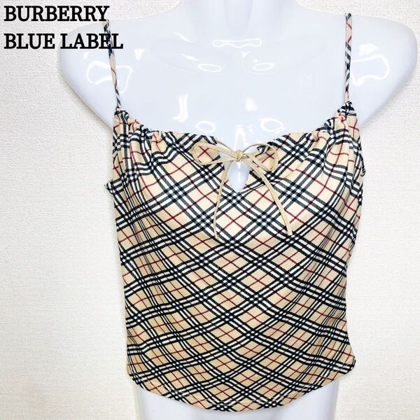 BURBERRY BLUELABEL バーバリーブルーレーベル キャミソール y2k 平成ギャル ノバチェック ベージュ M