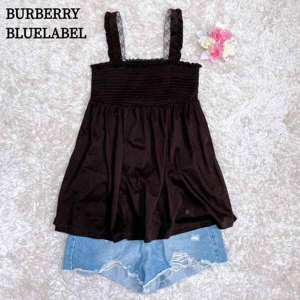 BURBERRY BLUE LABEL バーバリーブルーレーベル ノースリーブ タンクトップ チュニック ノバチェック M