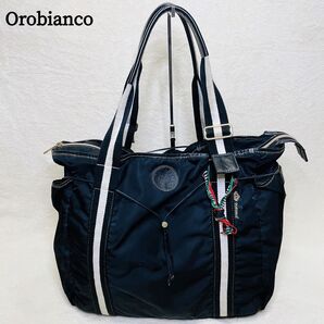 Orobianco オロビアンコ トートバッグ ビジネスバッグ 大容量 A4 ナイロン レザー ブラック 黒