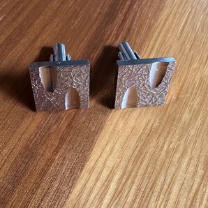 カフスボタン 2個セット シルバー 模様 おしゃれ メンズ