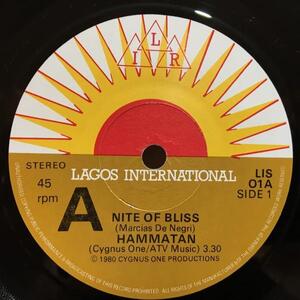 ★Hammatan/Nite Of Bliss★哀愁LOVERS隠れ名作！7inch 45