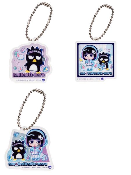 ano×バッドばつ丸 あそーとこれくしょん アクリルチャーム3点セット