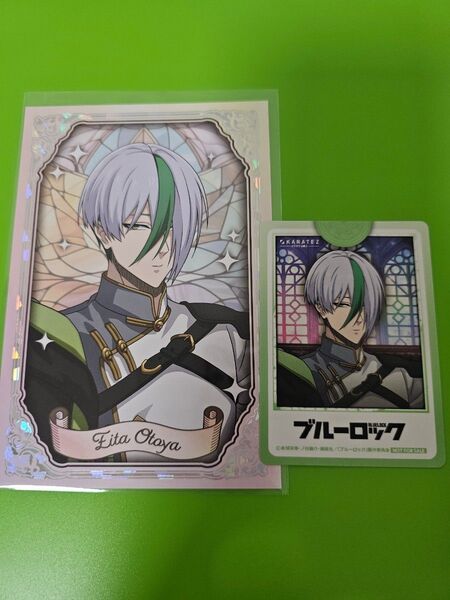 ブルーロック カラオケの鉄人 カラ鉄 特典 箔押しポストカード オリジナルミニフォトカード 乙夜影汰