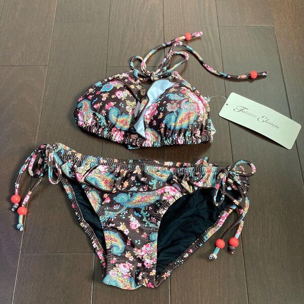 トータスイレブン 水着 新品 タグ付き ペイズリー 丸井 ビキニ リゾート プール 海 セパレート