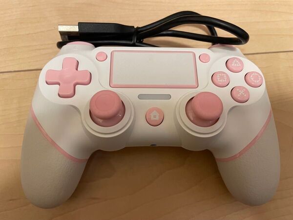 動作良好 互換 PS4 コントローラー PlayStation4 プレステ4 ワイヤレスコントローラー ピンクホワイト 美品