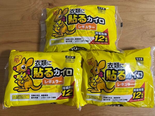 貼るカイロ10個入り3袋 アイリスオーヤマ ぽかぽか家族 衣類に貼るカイロ 貼るレギュラー 使い捨て