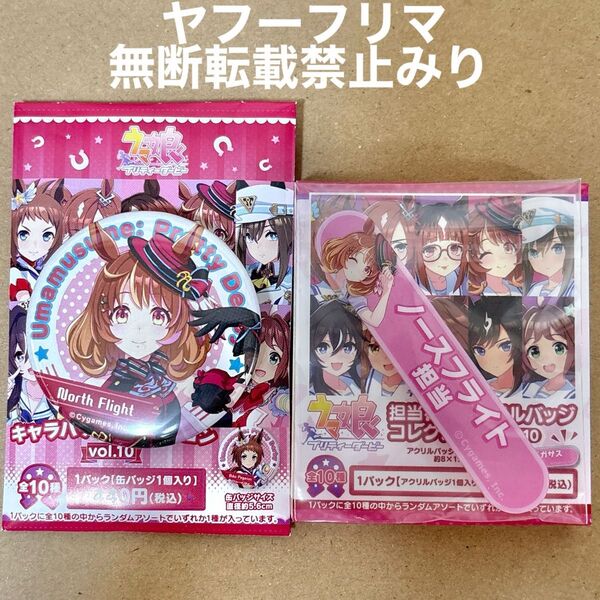 ウマ娘 ノースフライト 担当称号アクリルバッジコレクション キャラバッジコレクション 缶バッジ 2点セット