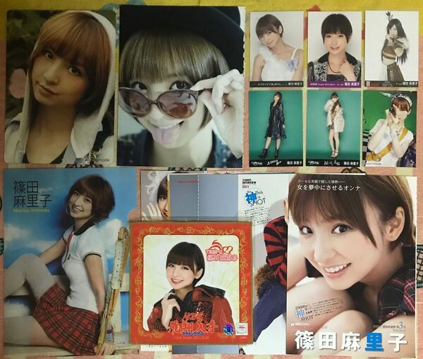 AKB48 篠田麻里子 クリアファイル&下敷き&生写真&推しタオル&切り抜き