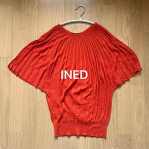INED イネド フレアスリーブ ホールガーメント サマーニット 未使用