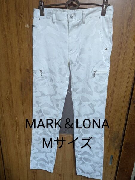 美品 MARK & LONA マークアンドロナ カモフラ柄 ホワイト Mサイズ
