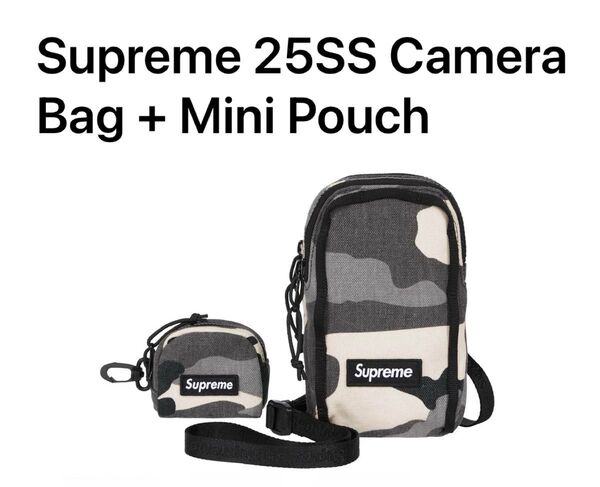 Supreme 25SS Camera Bag + Mini Pouch Snow Camo