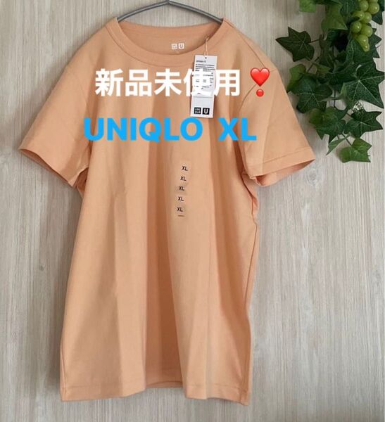 新品未使用タグ付き!UNIQLO ユニクロ レディース クールネックTシャツ XL size! 半袖