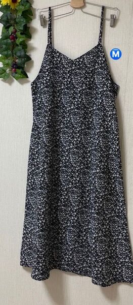 レディース 薄手 花柄キャミワンピース M size!