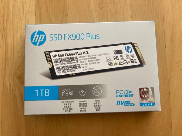 【使用少ない超美品】hp純正 NVMe m.2 SSD FX900 Plus 1TB 超高速 GEN4対応 ★ゲーミングにも最適★