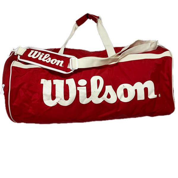 美品 Wilson ボストンバッグ 2way 赤 レッド スポーツバッグ 旅行 ジム 大容量