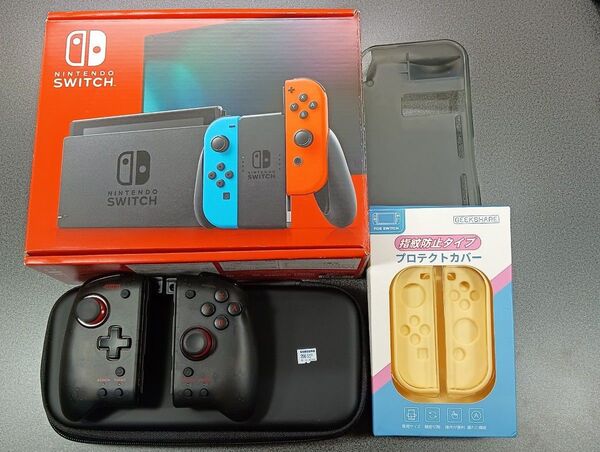 Nintendo Switch ネオンブルー ネオンレッド 新モデル HAD-S-KABAH 本体セット DLソフト3本 おまけ