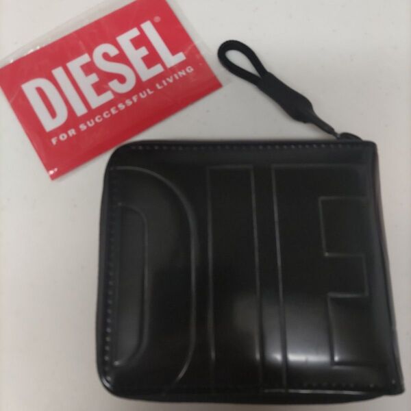DIESEL ディーゼル 小銭入れ付きラウンドファスナー2つ折り財布