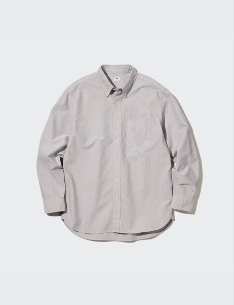 【美品】オックスフォードシャツ ユニクロ 長袖シャツ コットン 綿