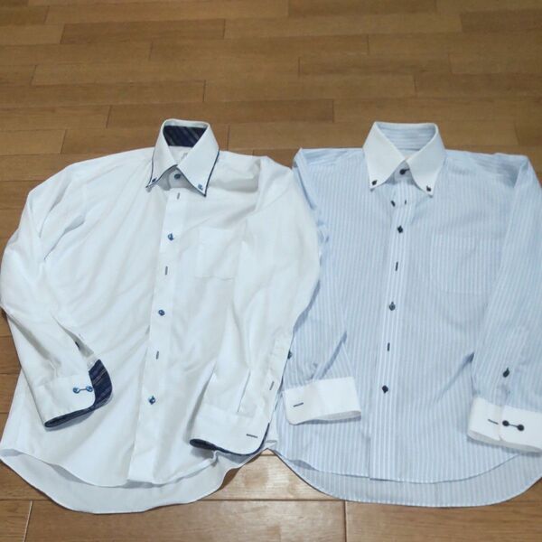 brickhousebytokyoshirts パーフェクトスーツファクトリーメンズ長袖 ワイシャツs84サイズ2枚セット②