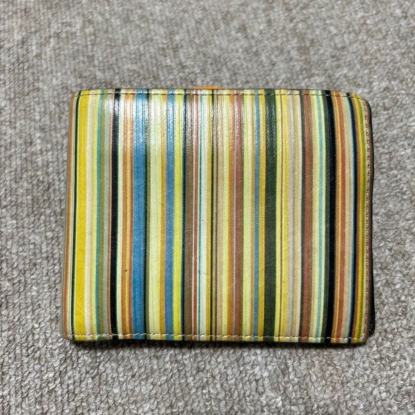 Paul Smith 二つ折り財布 マルチストライプ