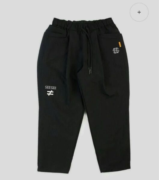 SEESEE シーシー WIDE TAPERED EASY PANTS BLACK L