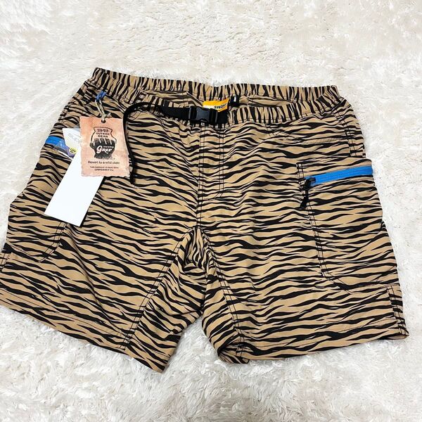 未使用タグ付き GRIP SWANY x atmos GEAR SHORTS ハーフパンツ ショーツ レオパード 豹柄 アニマル