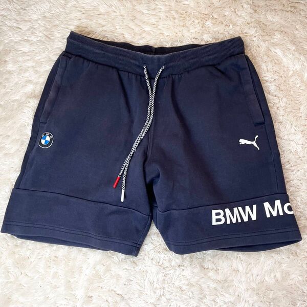 PUMA×BMW コラボ ハーフパンツ ショート ネイビー M 別注 希少モデル プーマ