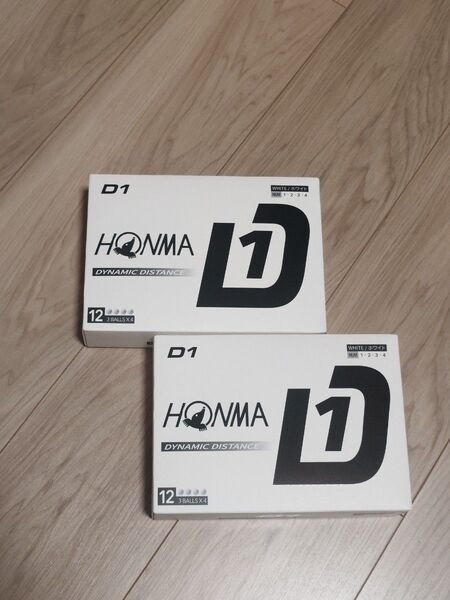 ホンマ D1 ゴルフボール 2ダース(24球) 新品 ホワイト