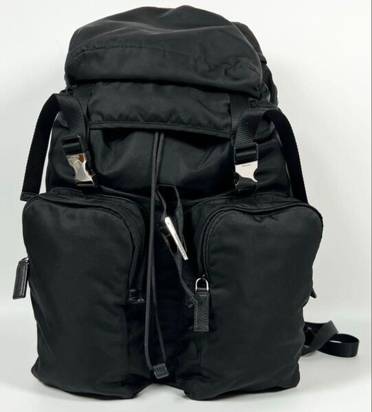 限界価格★PRADA プラダ ナイロン リュック 2VZ065 三角ロゴ ブラック バックパック レザー